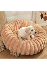 Rabbit Fur Soft Donut Dog Bed