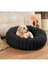 Rabbit Fur Soft Donut Dog Bed