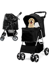 Pet Stroller with Rain Cover