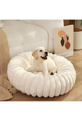 Rabbit Fur Soft Donut Dog Bed