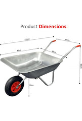Wheelbarrow Heavy Duty Galvanised 80L Capacity