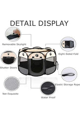 Pet Foldable Playpen Dog Cat Puppy Pen For Indoor Play Pen Crate