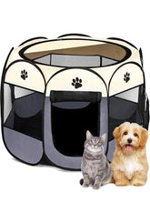 Pet Foldable Playpen Dog Cat Puppy Pen For Indoor Play Pen Crate