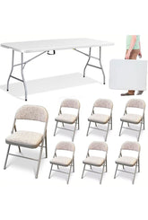 Heavy Duty Foldable Chairs With Folding Table