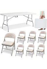 Heavy Duty Foldable Chairs With Folding Table