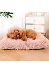 Dog Bed Washable Plush Dog Crate Matters Calming Fluffy Cat Dog Bed