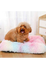 Dog Bed Washable Plush Dog Crate Matters Calming Fluffy Cat Dog Bed