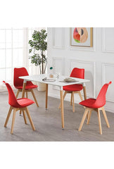 Modern Design Tulip Retro Lounge Chair And Rectangular Kitchen Table With Solid Wooden Legs