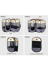 Pet Foldable Playpen Dog Cat Puppy Pen For Indoor Play Pen Crate