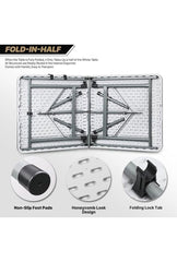 Heavy Duty Foldable Chairs With Folding Table