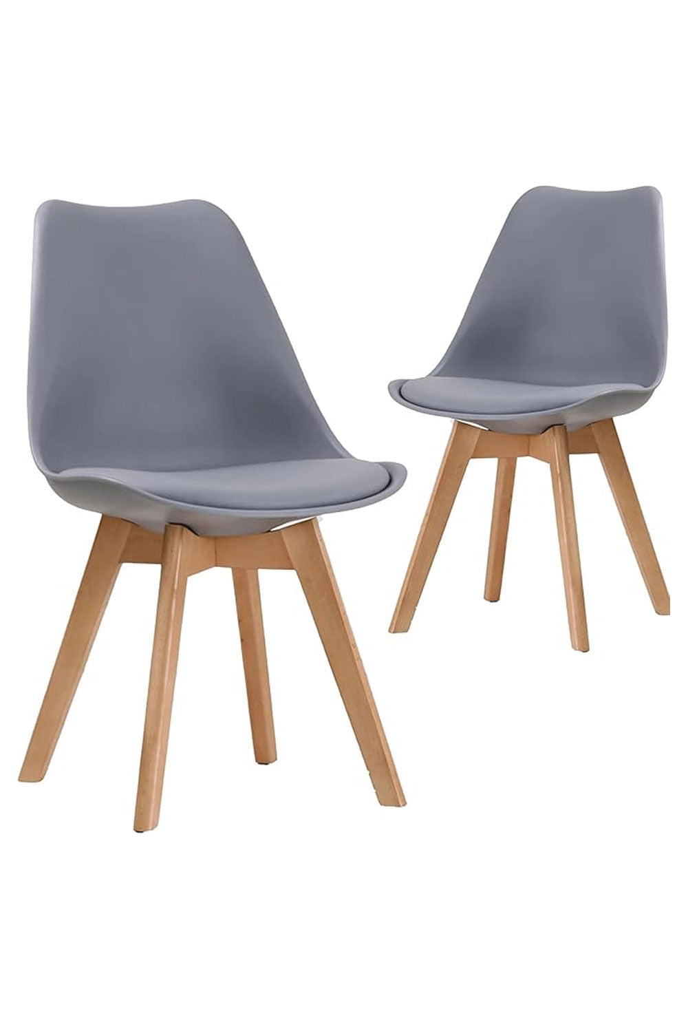 Dining Chairs Wooden Legs Soft Cushioned Pad Seat