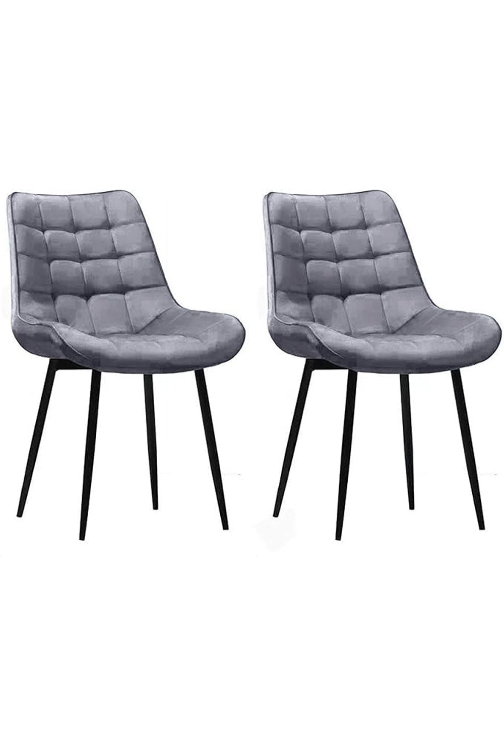 Modern Velvet Dining Chairs With Sturdy Metal Legs