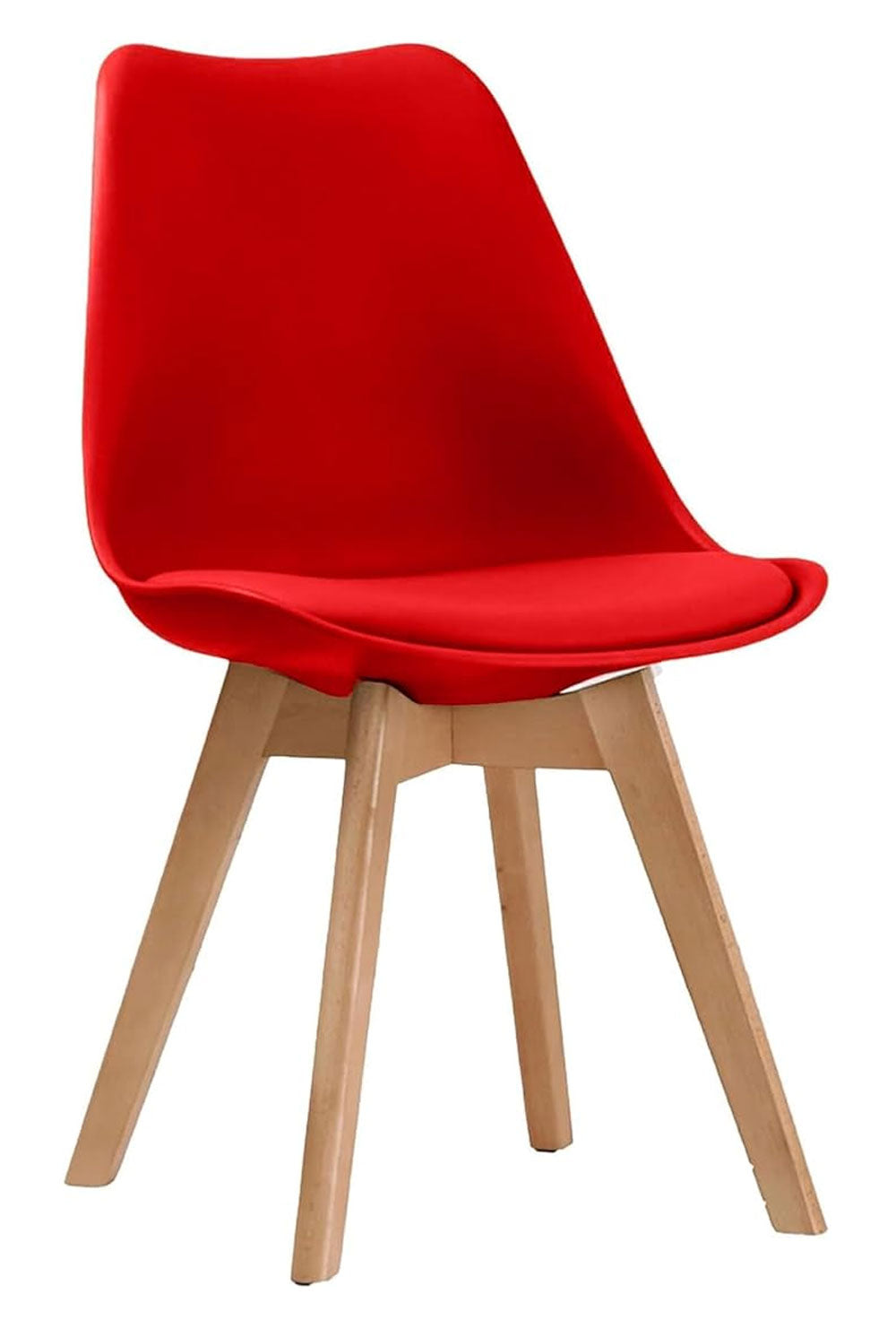 Dining Chairs Wooden Legs Soft Cushioned Pad Seat