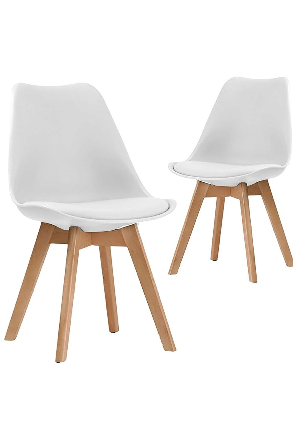 Dining Chairs Wooden Legs Soft Cushioned Pad Seat